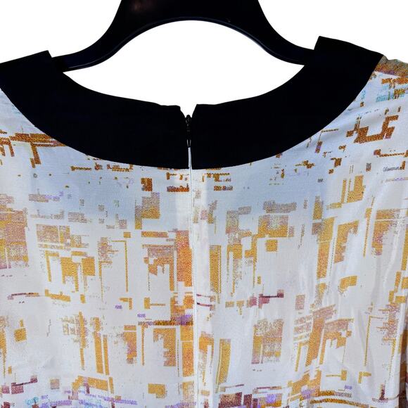 Donna Morgan Silk Abstract Print Colorful Sheath Dress Women's 10 Artsy Business - Picture 5 of 10